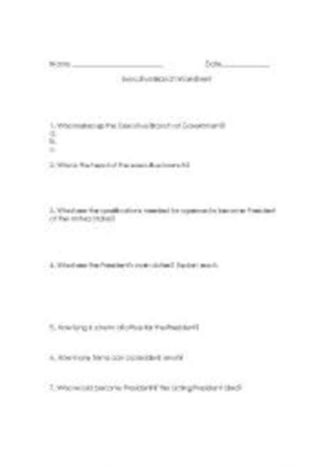 Firstly, i want to congratulate you all. English worksheets: Executive Branch Worksheet