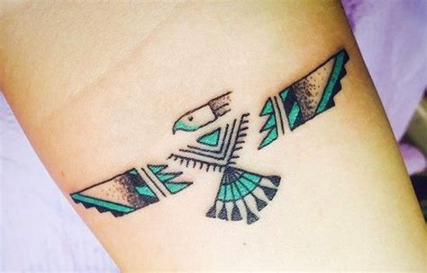 Thunderbird Native Design Wrist Tattoos For Guys Native Tattoos