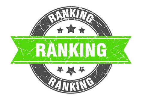 Ranking Stamp Ranking Label Round Grunge Sign Stock Vector