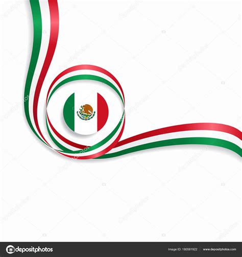 Fondo de bandera ondulada mexicana. Ilustración vectorial . Imagen Vectorial de © khvost ...