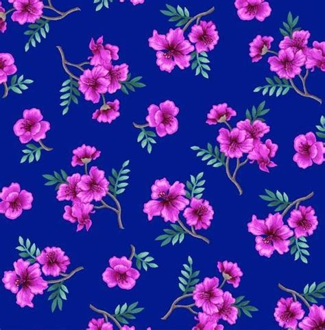 Pink Floral Tropic Gardens Cotton Quilt Fabric Kaleidoscope Quilting