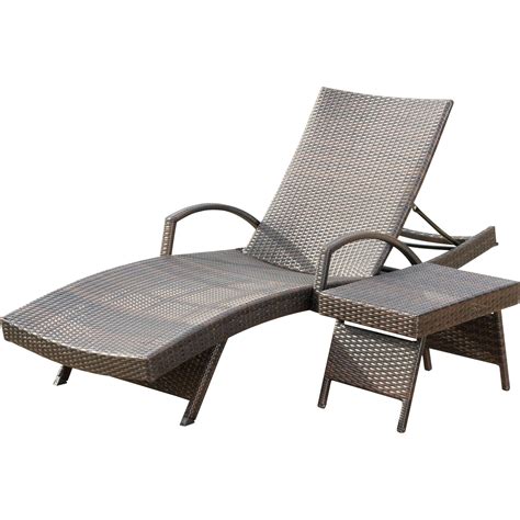 15 Collection Of Eliana Outdoor Brown Wicker Chaise Lounge Chairs