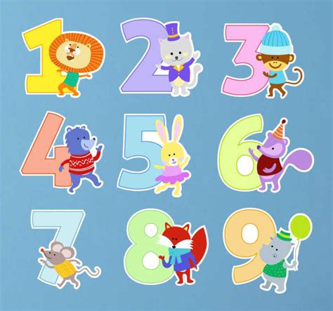 Number Collection For Children Stickers Tenstickers