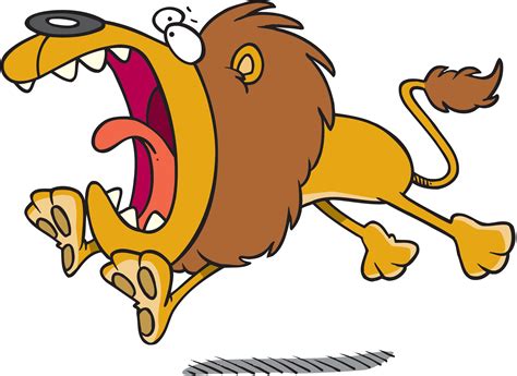 Cartoon Lion Roaring Clip Art