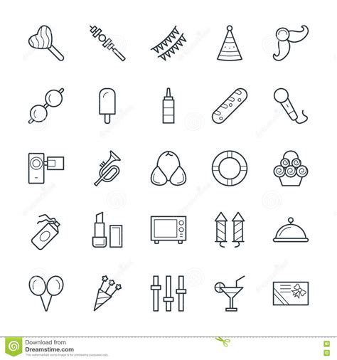 Celebration And Party Cool Vector Icons 1 Stock Illustration