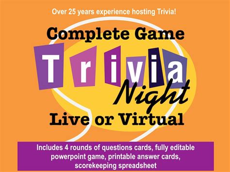 Pub Trivia Night Live Pub Quiz Game Virtual Trivia Powerpoint