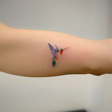 Watercolor Hummingbird Tattoo Designs