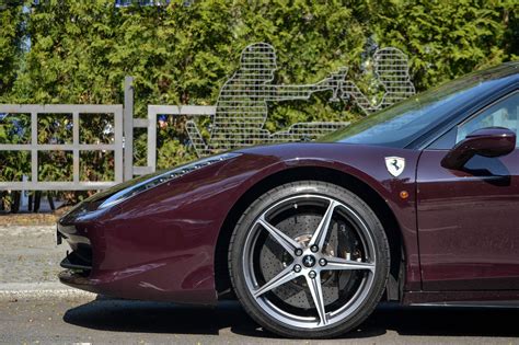 Rare Vinaccia Claret Dark Purple Ferrari 458 Italia Seen On The Road