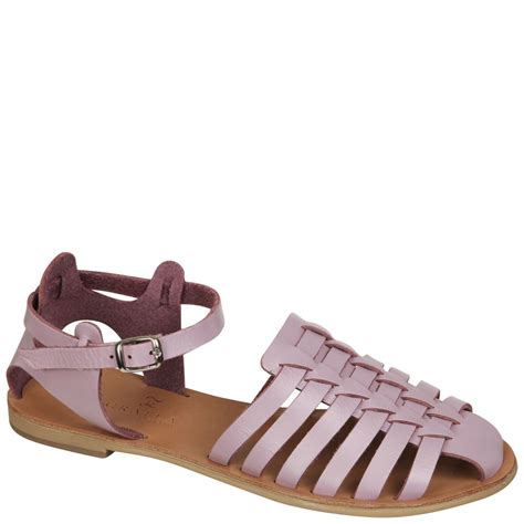 Grafea Womens Lavender Walk Leather Sandals Lilac Free Uk Delivery