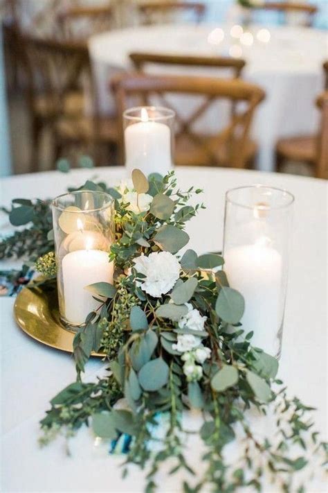 20 Budget Friendly Eucalyptus Wedding Decor Ideas Candle Wedding