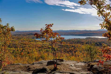 An Autumn View Of Clearwater Lake From Pico Ridge In Industry Maine