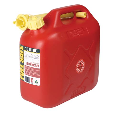 10 Litre Red Jerry Can Petrol Fuel Container Fuel Storage With Pourer Tru