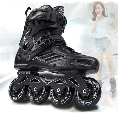 RS Inline Skates Professional Slalom Adult Roller Skating Shoes Sliding Free Skate Patins Size