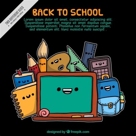 Funny Background For Back To School Vector Free Download