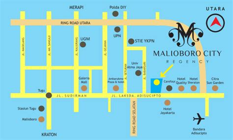 Malioboro City Regency Peta Lokasi