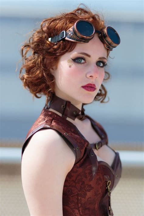 beautiful redheads steam punk steampunk hairstyles steampunk cosplay steampunk makeup