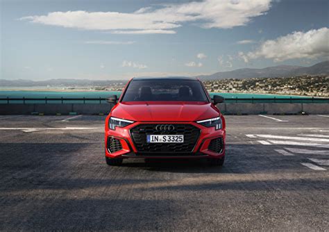 Images Audi S3 Sedan 2020 Red Cars Front Metallic 600x424