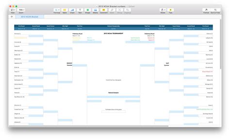 Ncaa March Madness Bracket Template