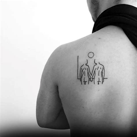 50 Simple Line Tattoos For Men Manly Ink Design Ideas