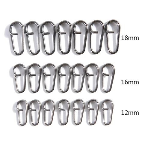 50pcslot 16 18 21mm Stainless Steel Bent Dead Oval Split Rings Loop