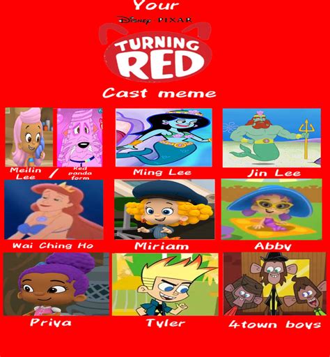My Turning Red Cast Meme By Beanie122001 On Deviantart