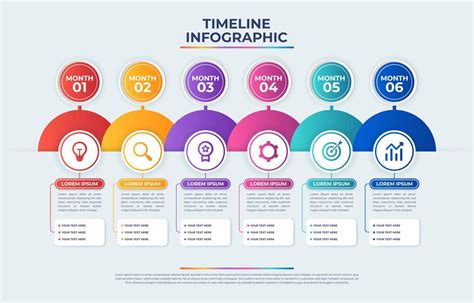 Monthly Timeline Infographic 23002257 Vector Art At Vecteezy