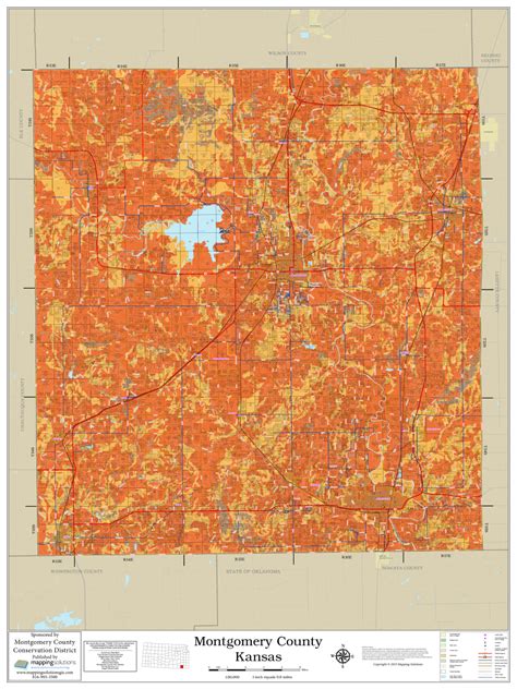 Montgomery County Kansas 2022 Soils Wall Map Mapping Solutions