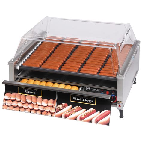 Star Grill Max Pro 75stbd 75 Hot Dog Roller Grill With Bun Drawer