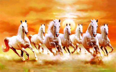 Seven Horses Hd Wallpaper For Laptop Mobile Free Download