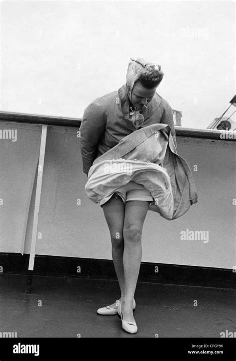 People Women 50s Upskirt Woman 1950s Additional Rights Clearences