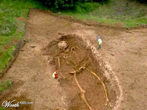 Men's giant skeletons measuring 10 to 12 feet tall were discovered in a