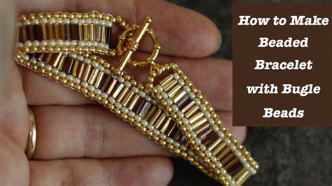 How To Make Beaded Bracelet With Bugle Beads Youtube