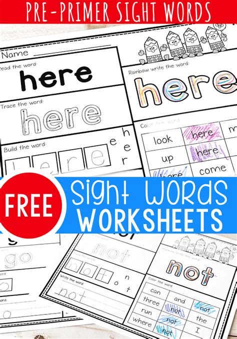 That's because most of these cannot be taught with the help of pictures or. sight word worksheets for preschool pin