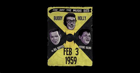 The Day The Music Died Buddy Holly Pin Teepublic