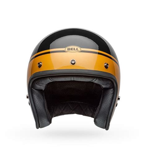 Bell Custom Cruiser Helmet Streak Gloss Black Gold Ebay