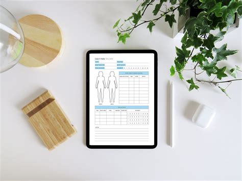 Daily Pain Tracker Pain Log Health Tracker Printable Etsy