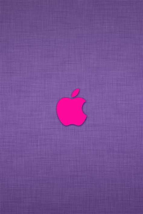 An Apple Logo On A Purple Background