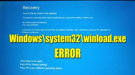 How To Fix Windowssystem Winload Exe Blue Screen Error In Windows