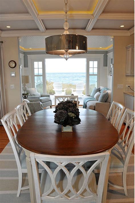 Coastal Beach House Dining Room Its Always Nice To Add A Little Bling