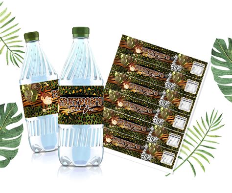 SAFARI WATER LABELS Jungle Safari Printable Water Labels Etsy