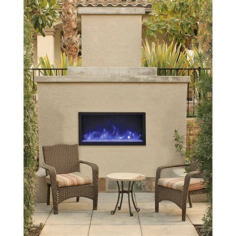 Remii By Amantii 65″ Extra Tall Series Built In Electric Fireplace With Black Steel Surround