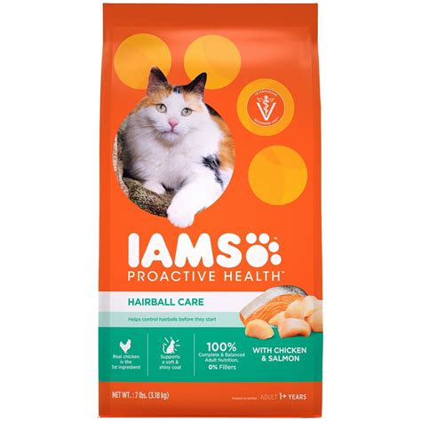 Iams Proactive Health Adult Hairball Care With Chicken And Salmon Dry Cat