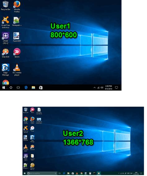 Set Different Screen Resolution For Each User In Windows 10