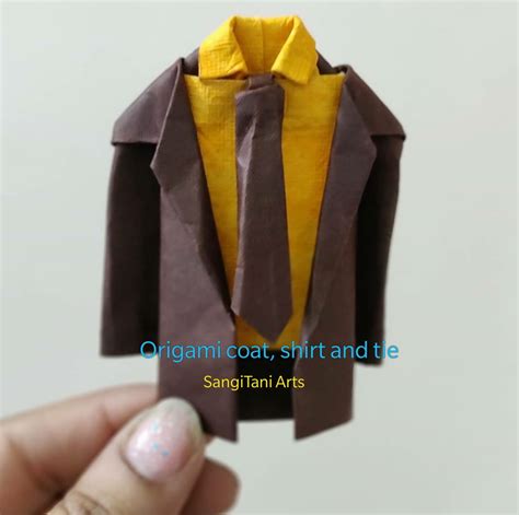 Origami Coat Shirt And Tie Origami Kawaii Folded By Me Rorigami