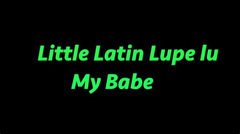 The Righteous Brothers Little Latin Lupe Lu And My Babe Youtube