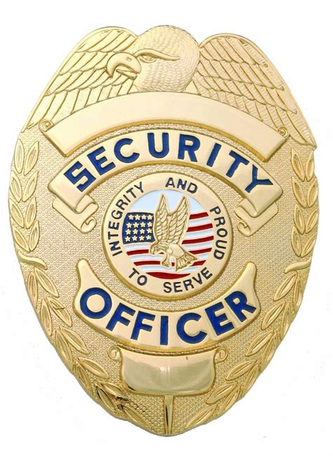 Security Guard Badge Gold Etsy
