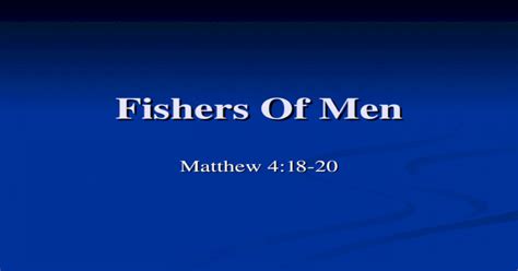 Fishers Of Men Matthew 418 20 Sea Of Galilee Ppt Powerpoint