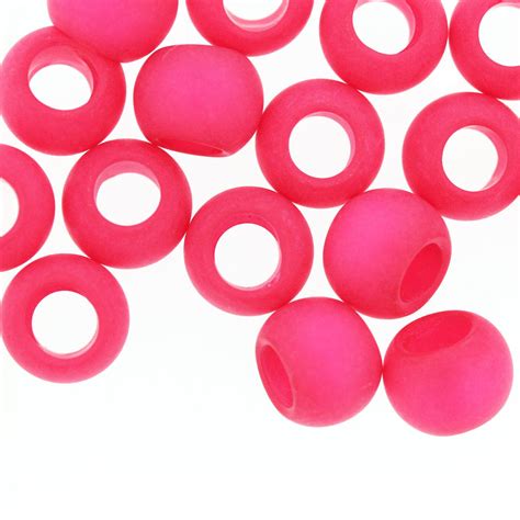 Pink Large Hole Polaris Beads