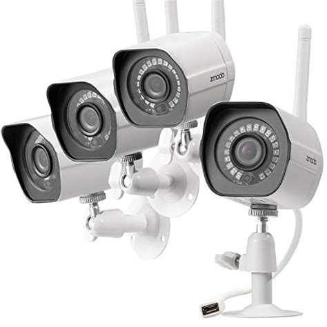 Zmodo Wireless Security Camera System 4 Pack Smart Hd Outdoor Wifi Ip