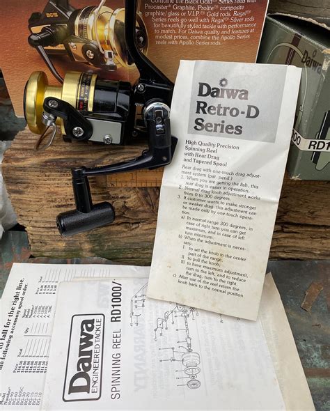 Vintage Gold Black Retro D Series Diawa Rd Spinning Reel Fishkar
